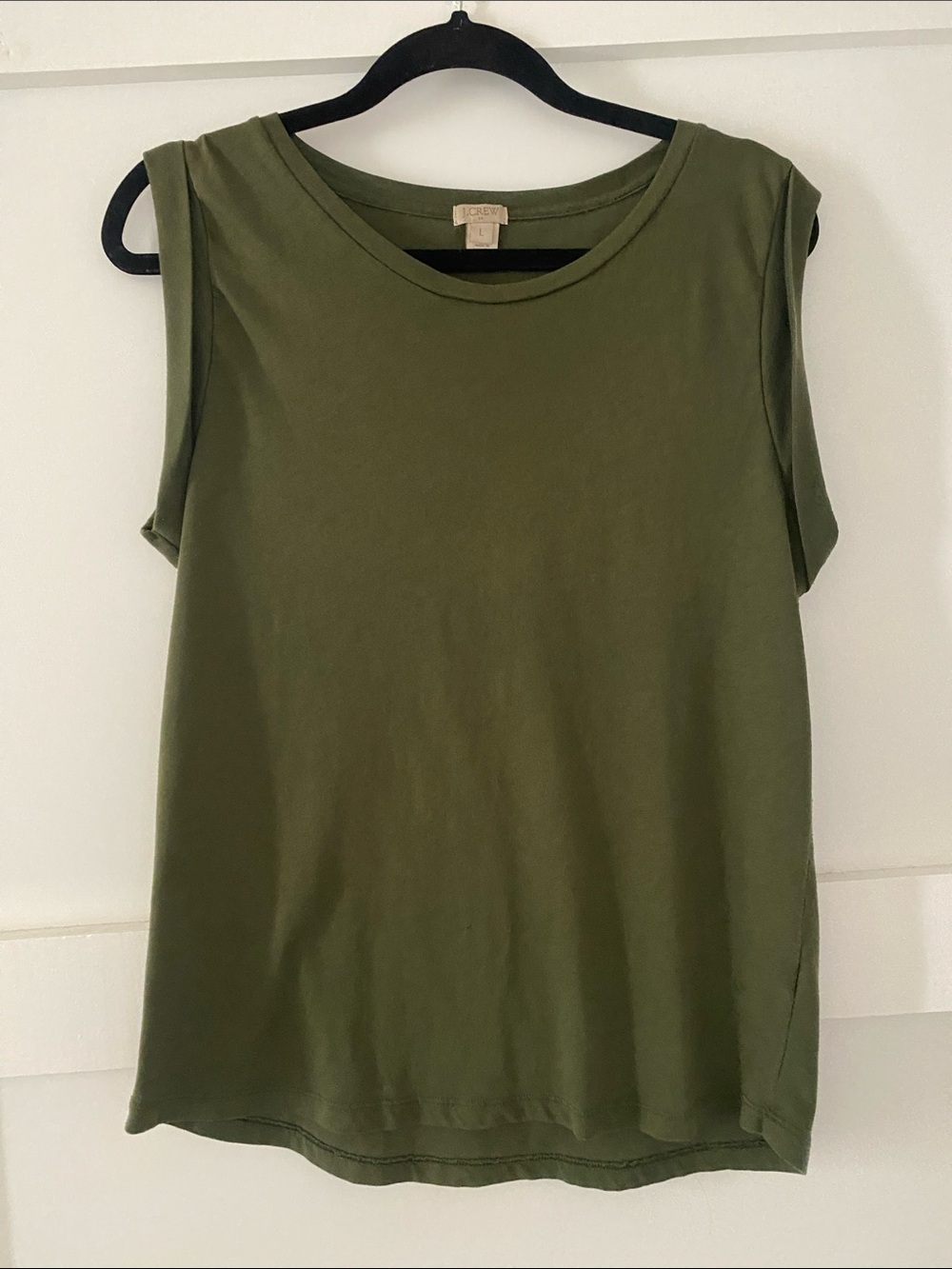 J. Crew Olive Green Muscle Tee Tank Top